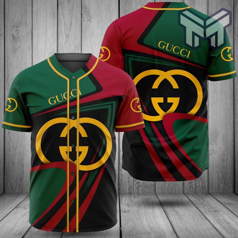 Gucci Green Baseball Jersey Shirt Luxury Clothing Clothes Sport For Men Women Hot Type04