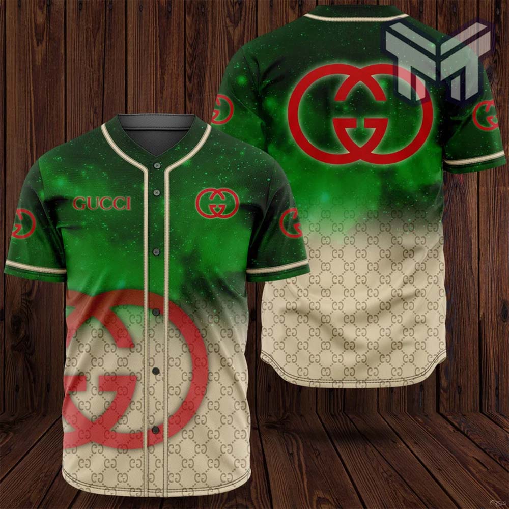 Gucci Green Baseball Jersey Shirt Luxury Clothing Clothes Sport For Men Women Hot Type05