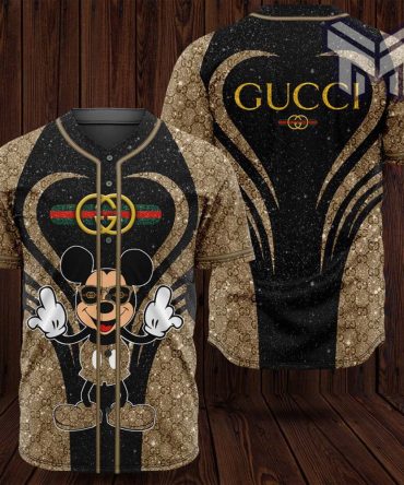 Gucci Mickey Mouse Baseball Jersey Shirt Luxury Clothing Clothes Sport For Men Women Hot