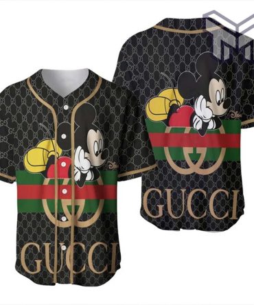 Gucci Mickey Mouse Baseball Jersey Shirt Luxury Clothing Clothes Sport For Men Women Hot  Type01