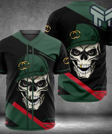 Gucci Skull Baseball Jersey Shirt Luxury Clothing Clothes Sport For Men Women Hot