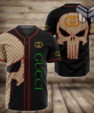 Gucci Skull Baseball Jersey Shirt Luxury Clothing Clothes Sport Outfit For Men Women Hot