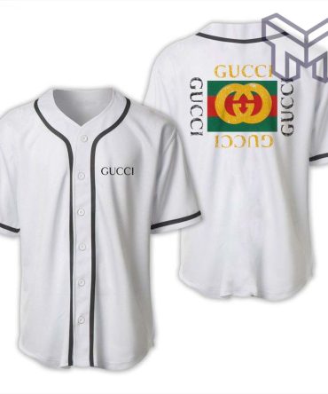 Gucci White Baseball Jersey Shirt Luxury Clothing Clothes Sport For Men Women Hot  Type01