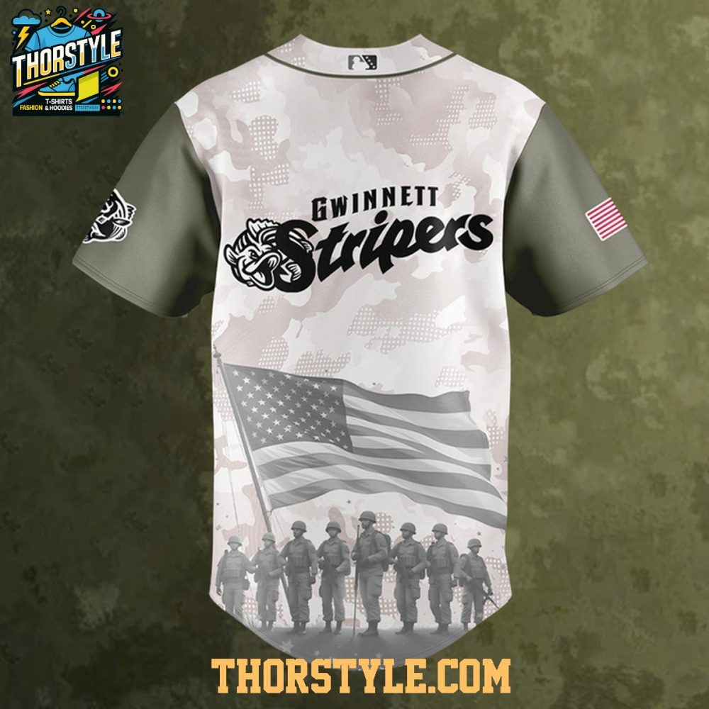 Gwinnett Stripers 2025 Armed Forces Day Celebration Baseball Jersey - Image 3