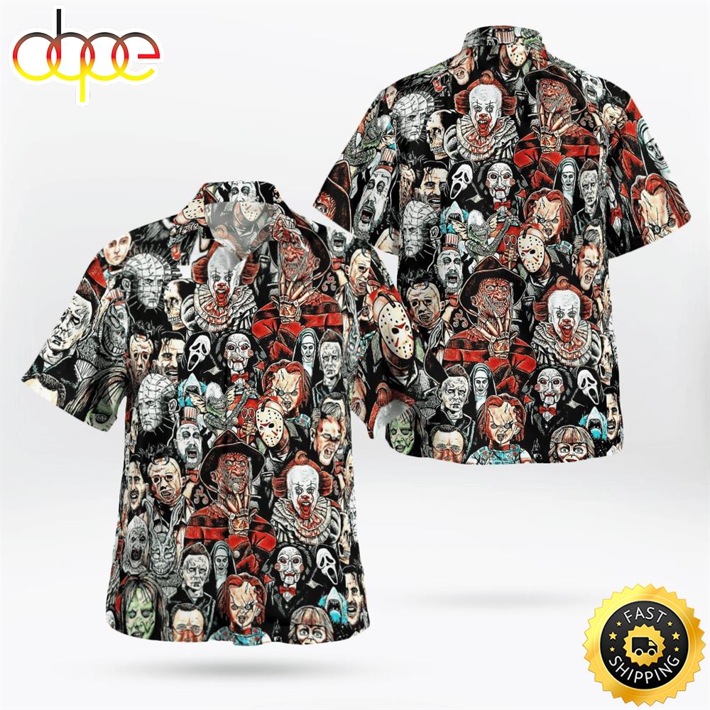 Horror Movie Retro Hawaiian Shirt