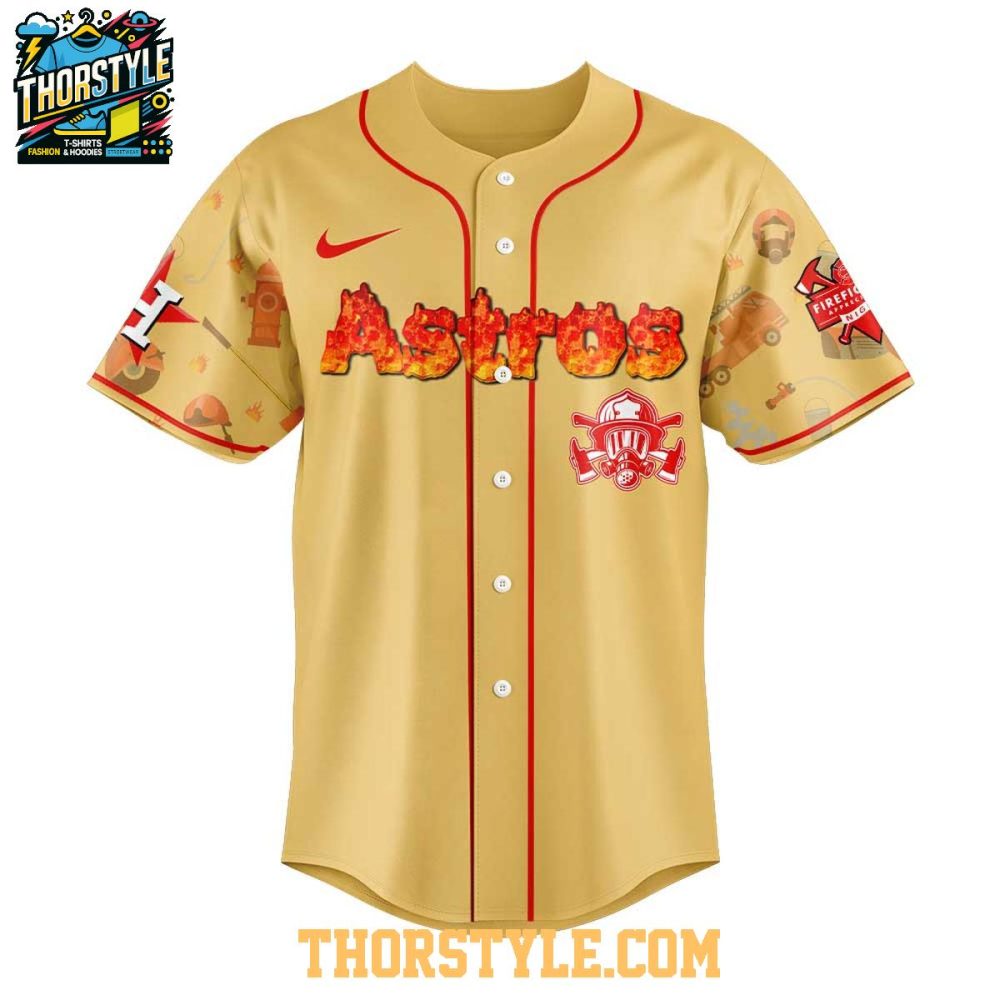 Houston Astros 2025 Day For Firefighter Appreciation Baseball Jersey - Image 2