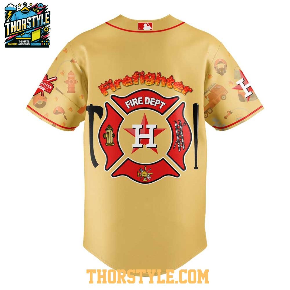 Houston Astros 2025 Day For Firefighter Appreciation Baseball Jersey - Image 3