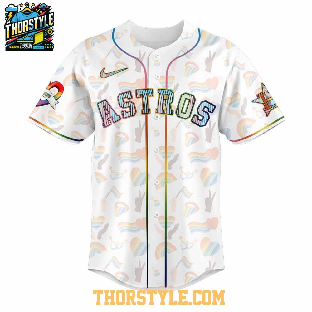 Houston Astros Celebration Lgbtq Pride Night 2025 Baseball Jersey - Image 2
