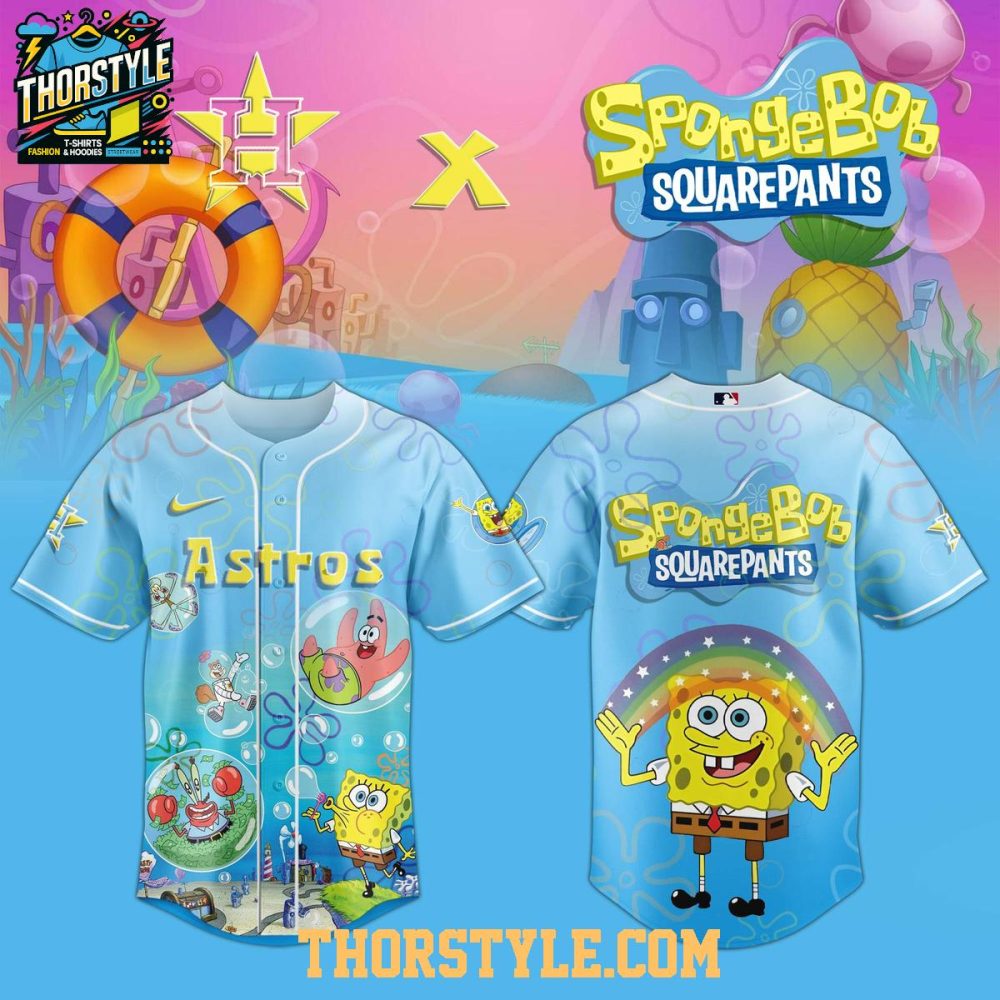 Houston Astros Spongebob Squarepants 2025 Rainbow Baseball Jersey