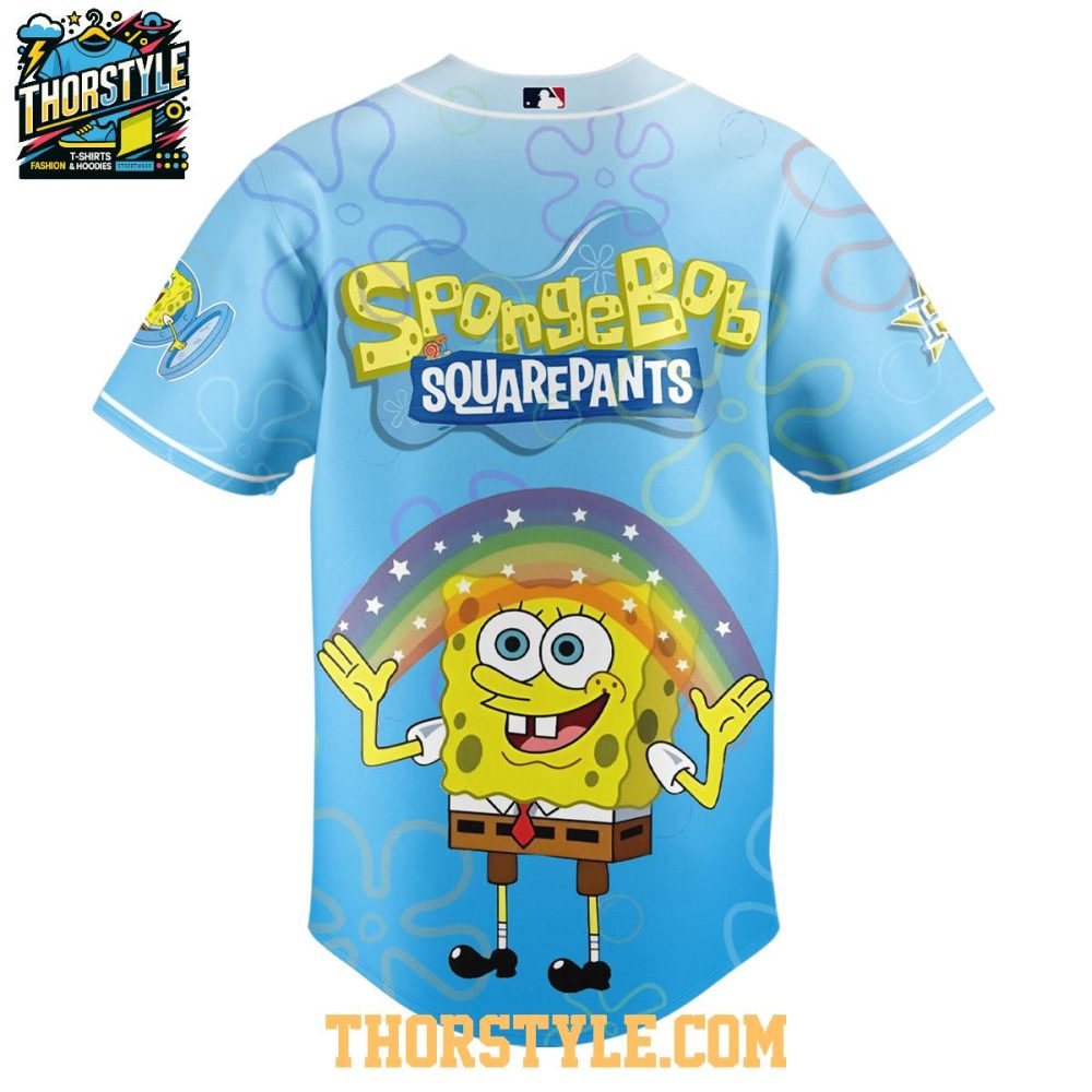 Houston Astros Spongebob Squarepants 2025 Rainbow Baseball Jersey - Image 3