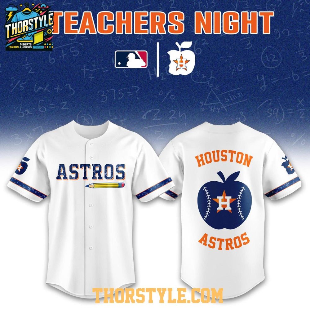 Houston Astros Teacher Appreciation Night 2026 Personalized Baseball Jersey