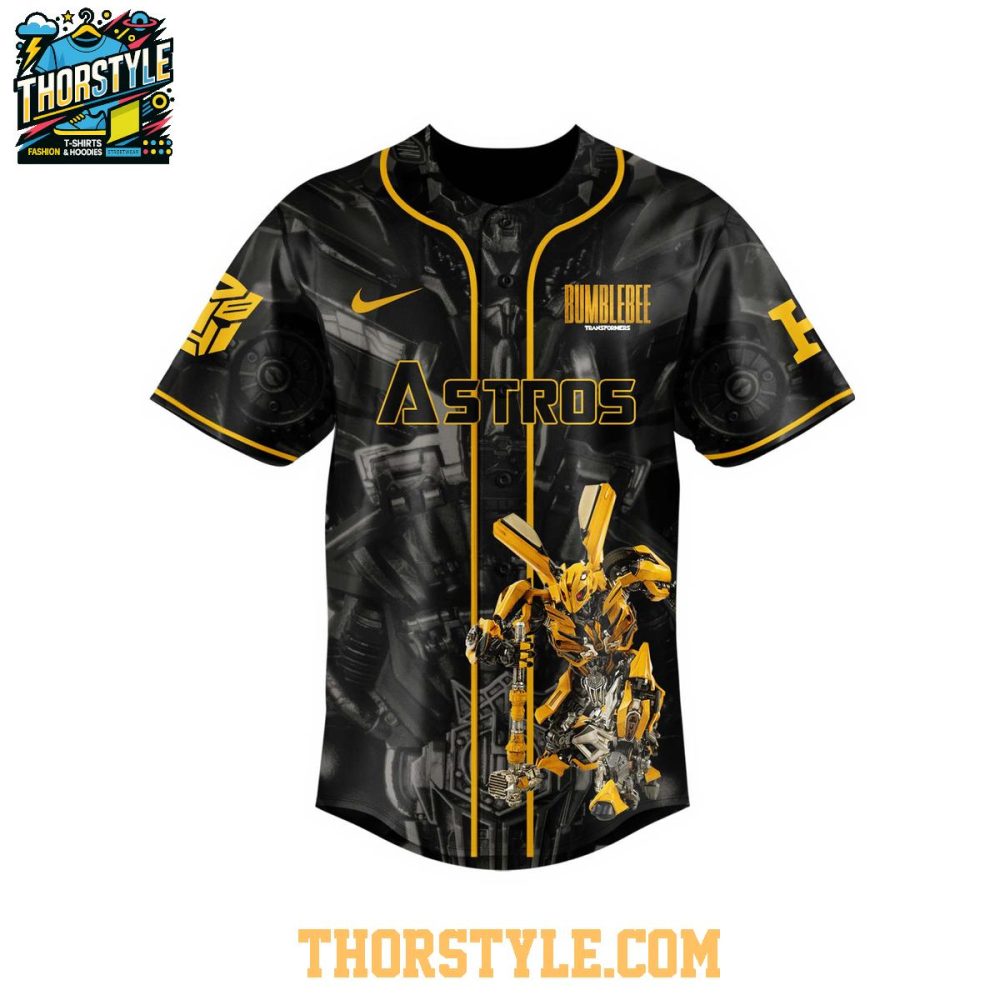 Houston Astros Transformers 2025 Autobot Bumblebee Baseball Jersey - Image 2