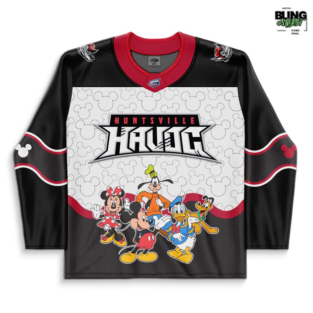 Huntsville Havoc Mickey & Friends Night Hockey Jersey - Image 2