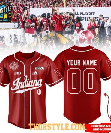 Indiana Hoosiers National Champions 2025 Personalized Baseball Jersey