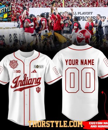 Indiana Hoosiers National Champions 2025 Personalized Baseball Jersey