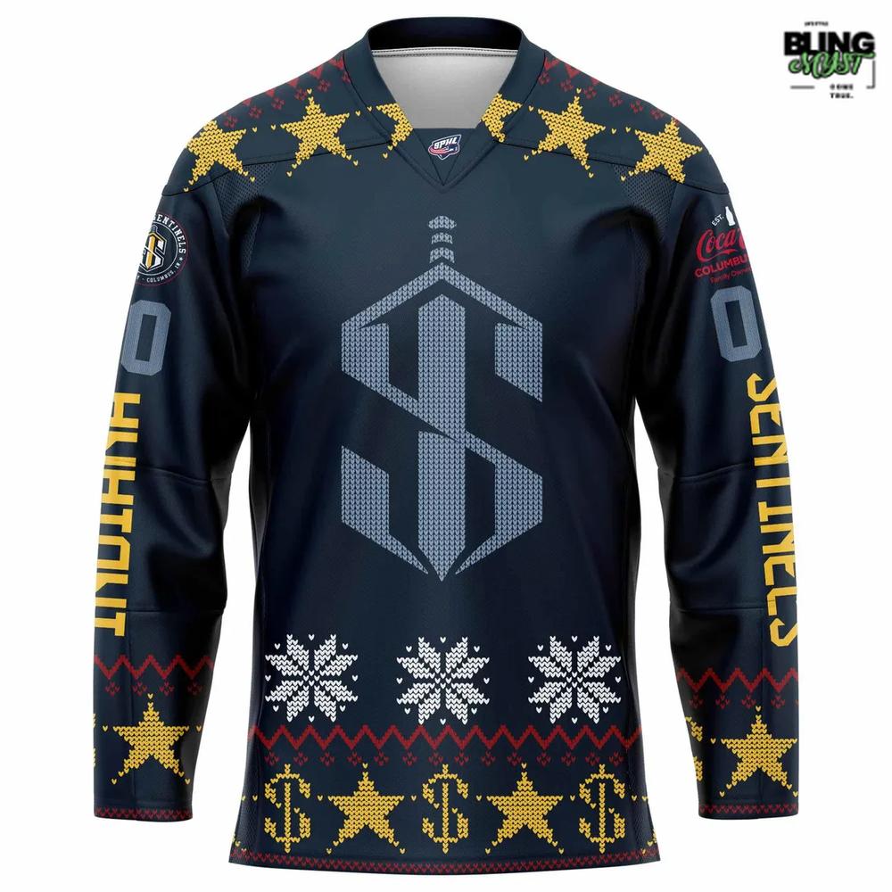 Indiana Sentinels Game-Worn 2026 Holiday Hockey Jersey - Image 2