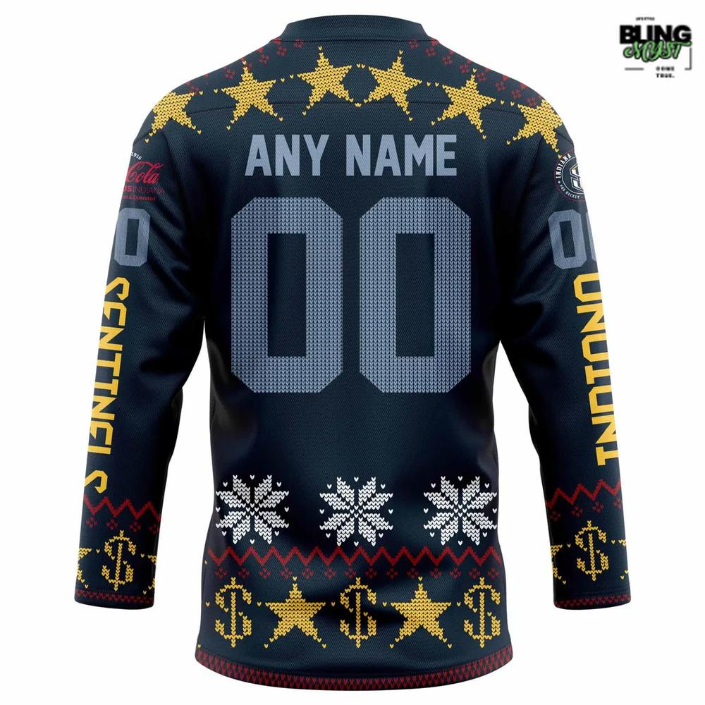 Indiana Sentinels Game-Worn 2026 Holiday Hockey Jersey - Image 3