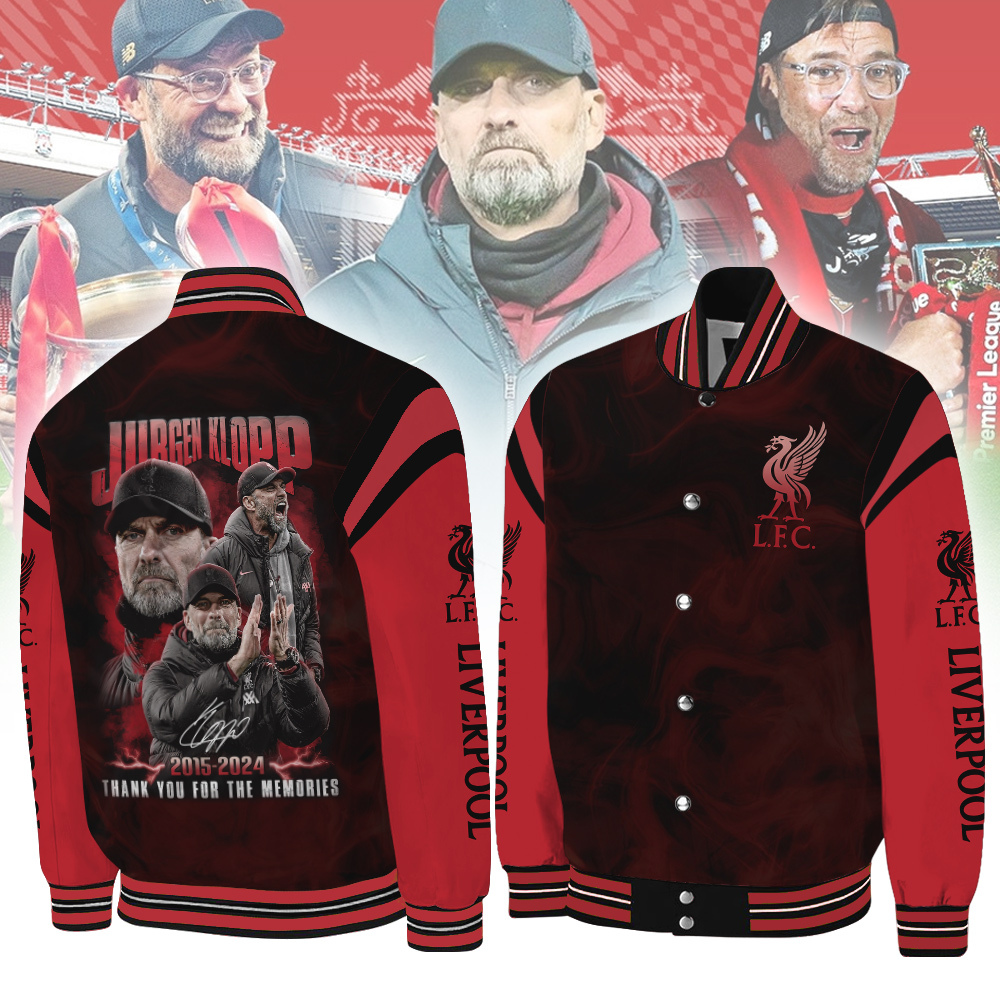 Jurgen Klopp Coach Liverpool Baseball Jacket Jg050324Lnq11Ttt