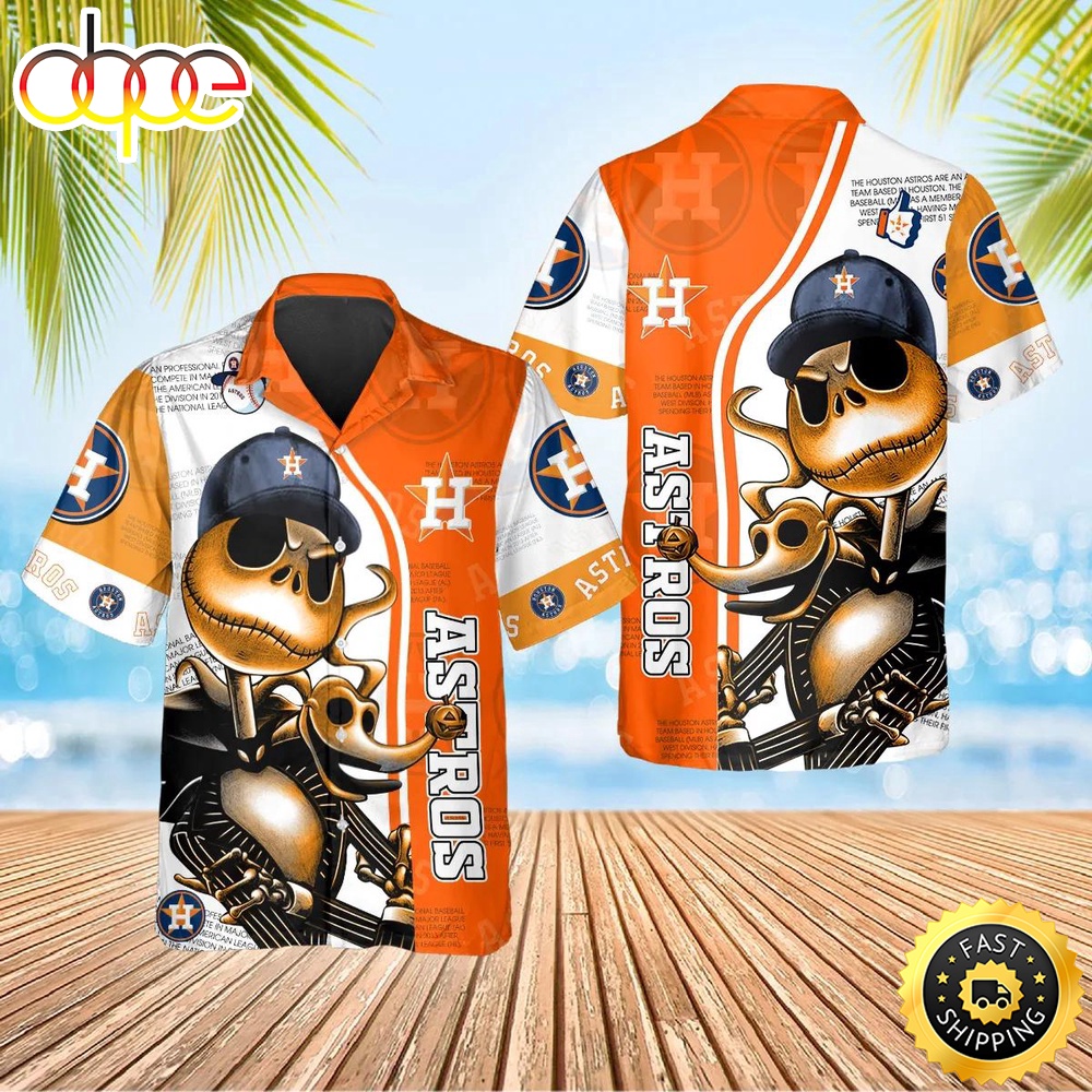 Jack Skeleton Houston Astros Hawaiian Shirt