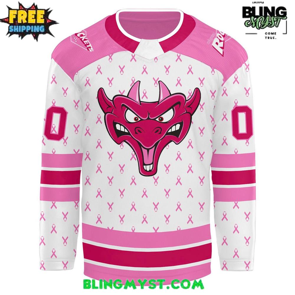 Kelowna Rockets Canadian Cancer 2025 Hockey Jersey - Image 2