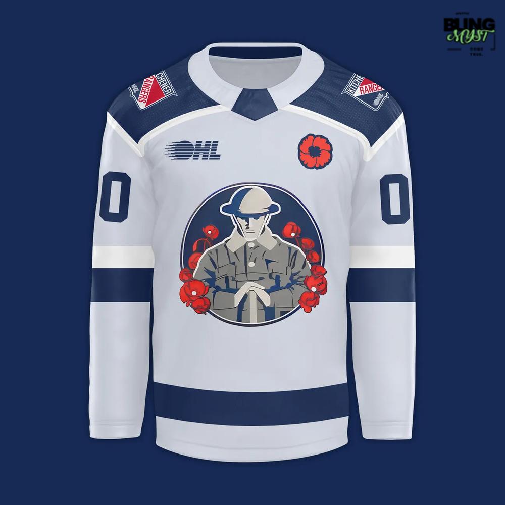Kitchener Rangers 20Th Edition Of Our Remembrance Hockey Jersey - Image 2