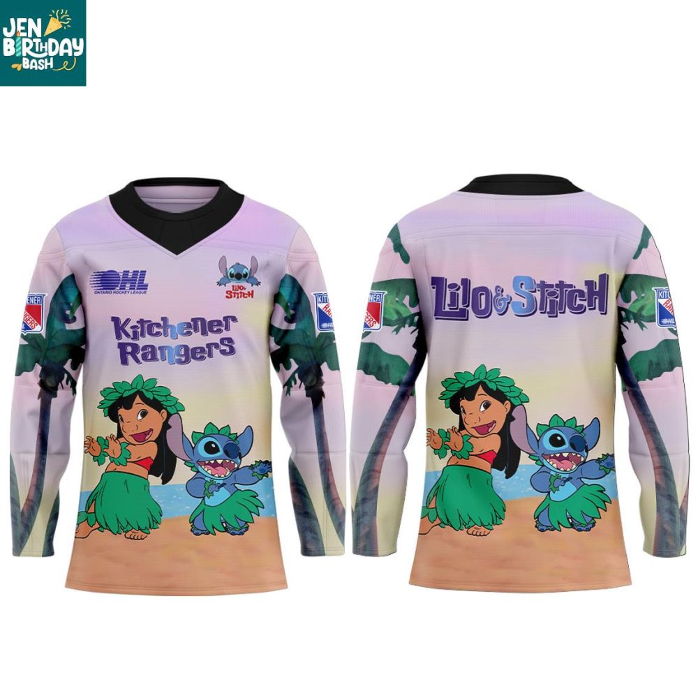 Kitchener Rangers Lilo & Stitch 2025 Battle Built Hockey Jersey - Image 2