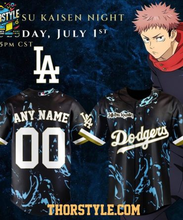 La Dodgers X Jujutsu Kaisen Night 2026 Personalized Baseball Jersey