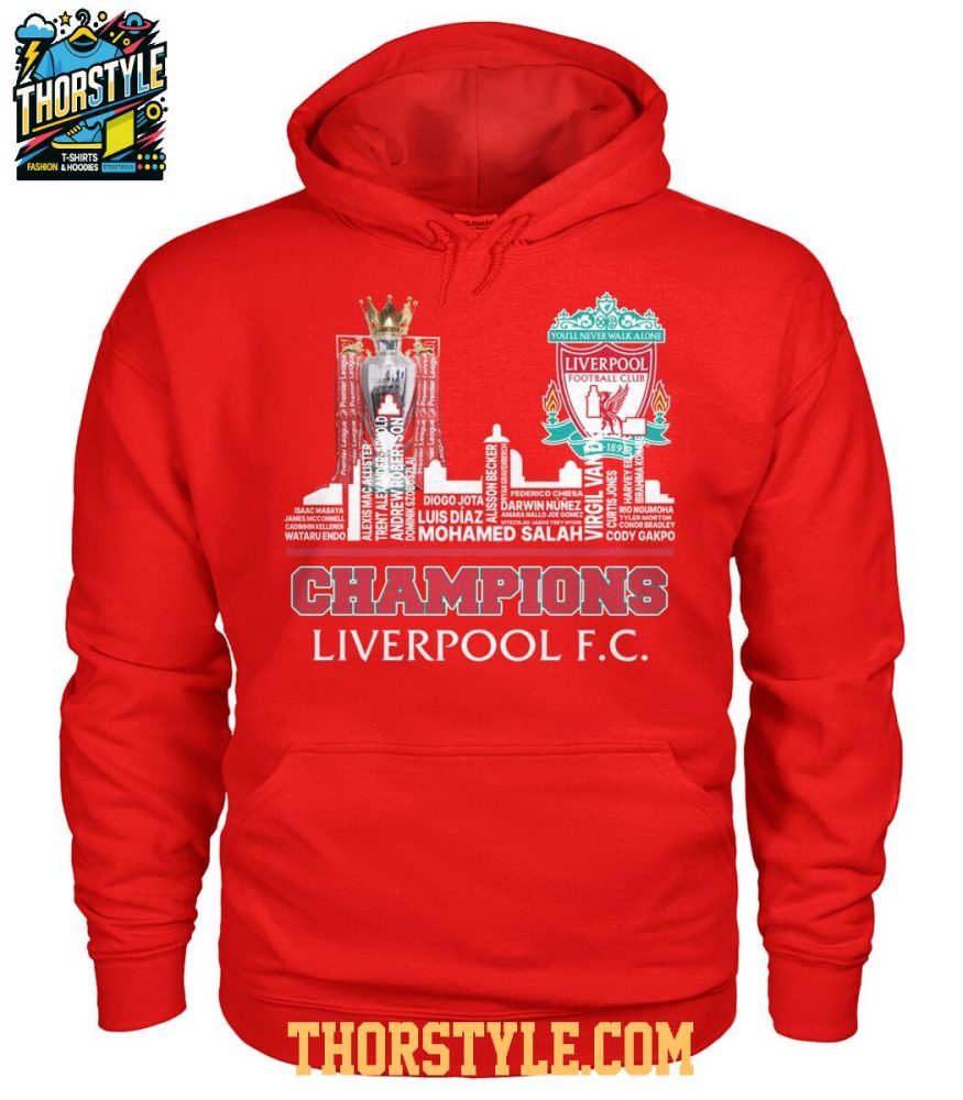 Liverpool Fc The Champions Of Premier League 2025 Tshirt - Image 3