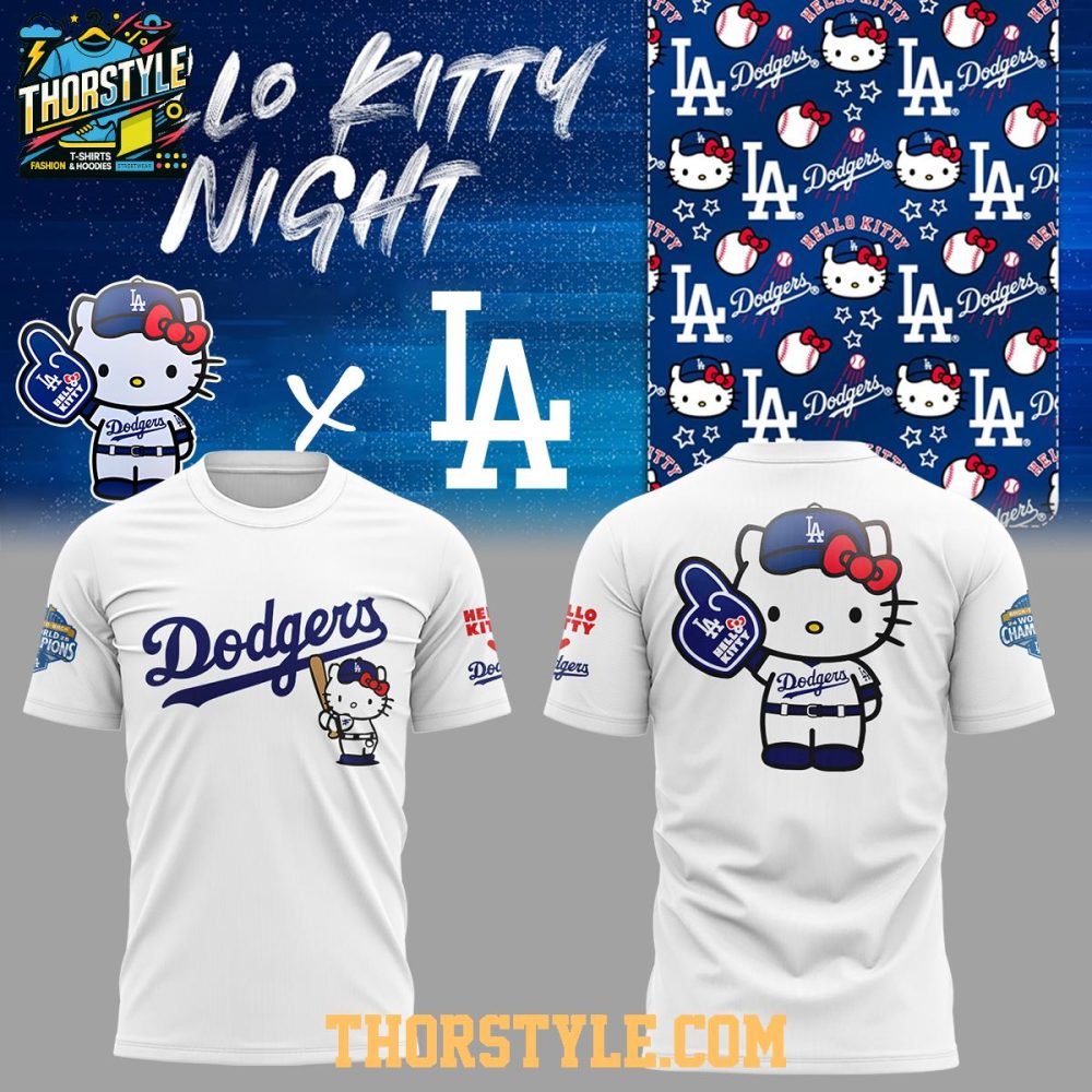 Los Angeles Dodgers Celebarte Mlb X Hello Kitty Night 2026 Hoodie Shirts