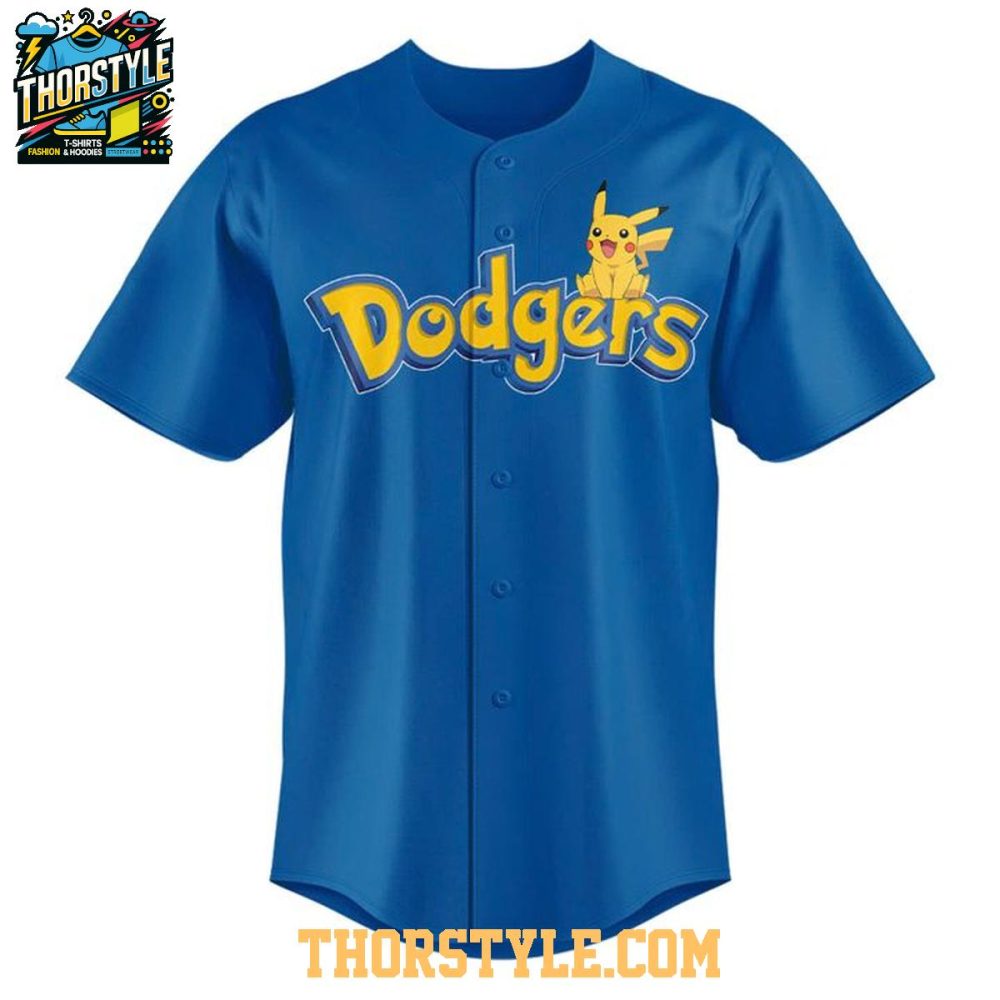 Los Angeles Dodgers Happy Pokemon Day 2026 Baseball Jersey - Image 2