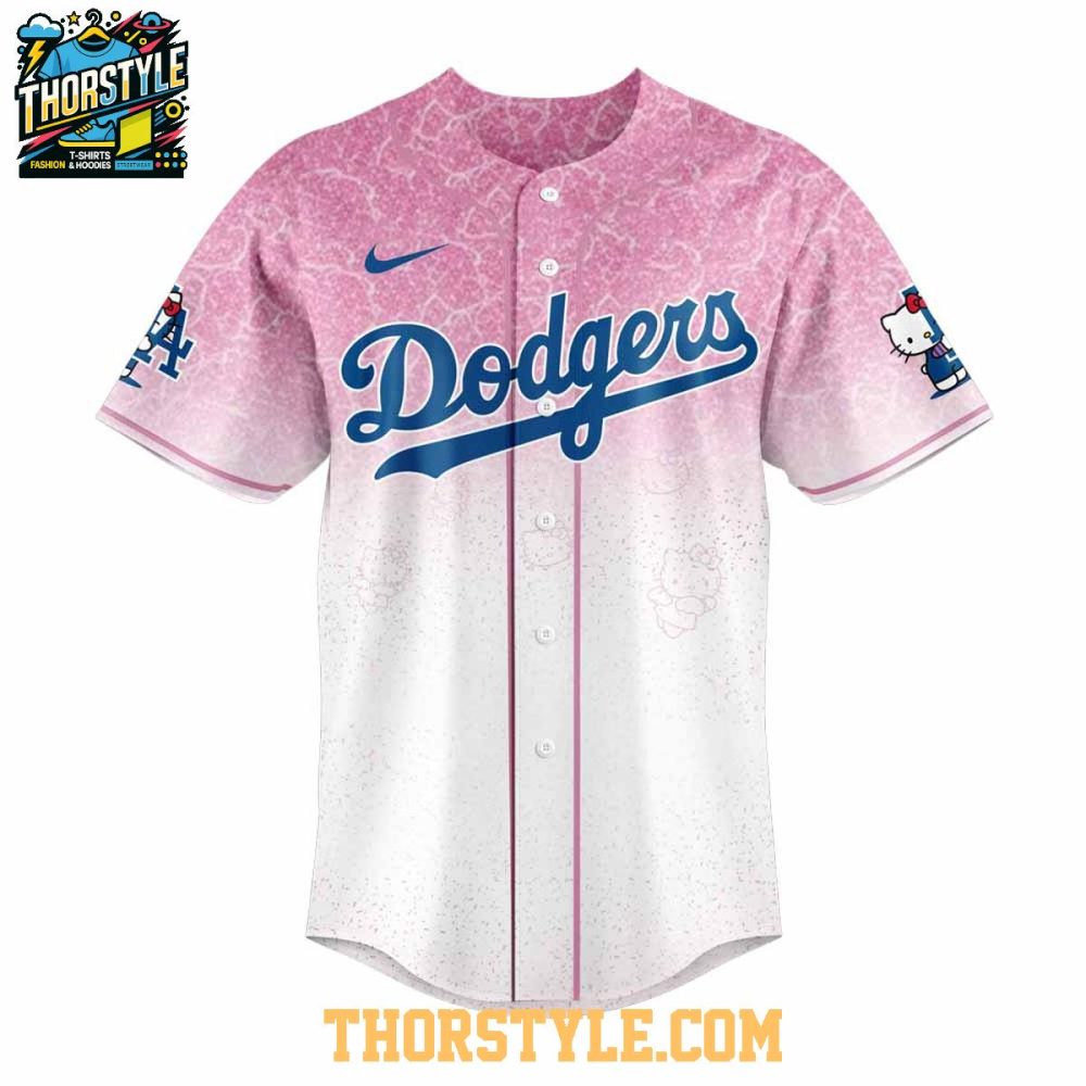 Los Angeles Dodgers Hello Kitty Night 2025 Be One Team Baseball Jersey - Image 2