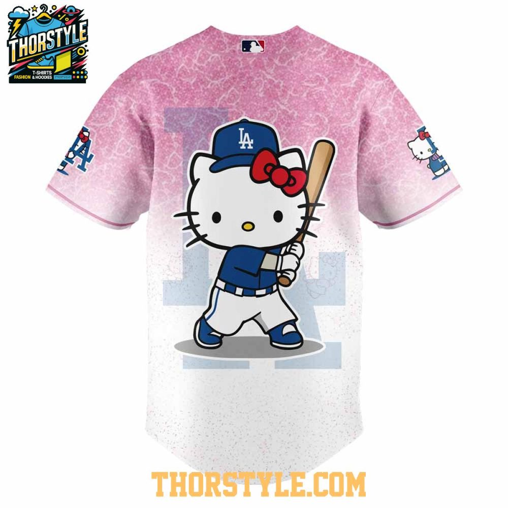 Los Angeles Dodgers Hello Kitty Night 2025 Be One Team Baseball Jersey - Image 3