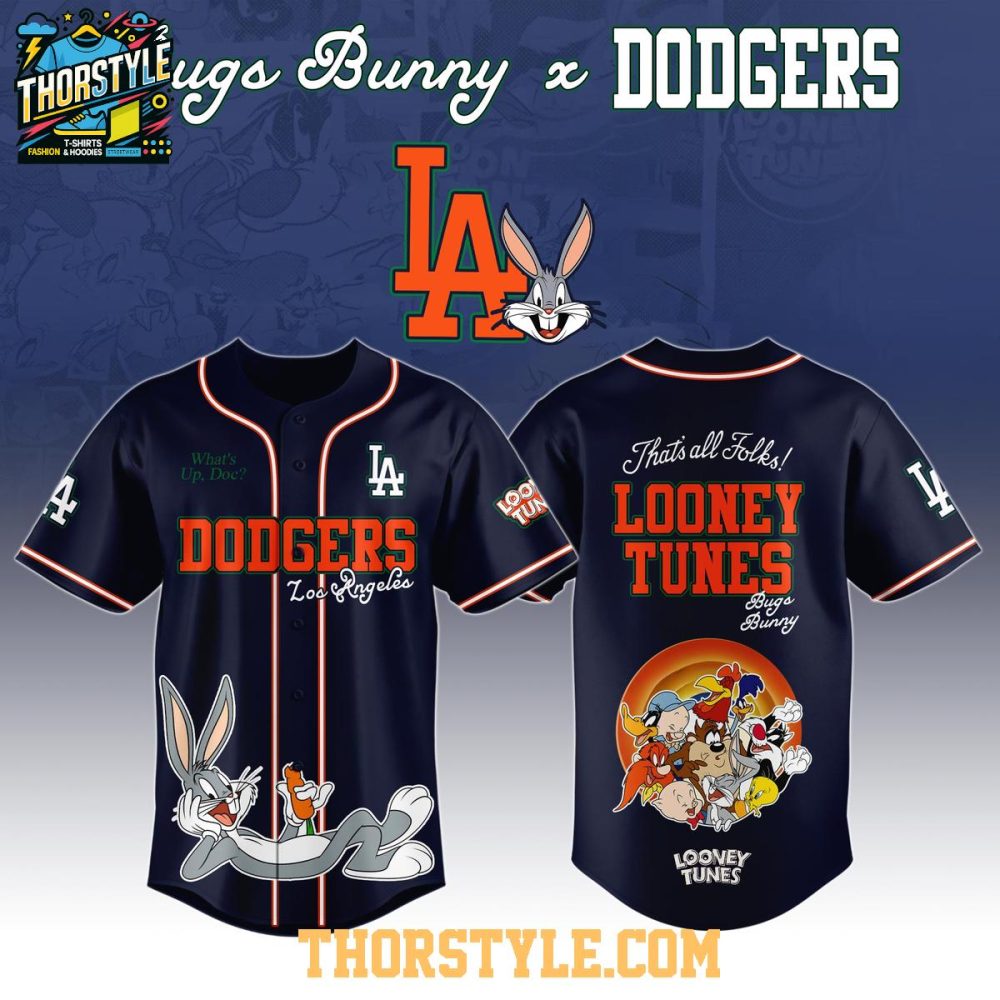 Los Angeles Dodgers Looney Tunes 2025 What'S Up Doc Baseball Jersey