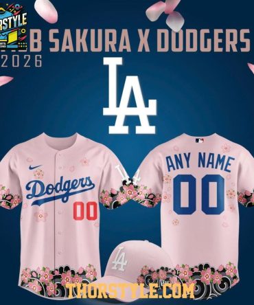 Los Angeles Dodgers Sakura Night 2026 Personalized Baseball Jersey