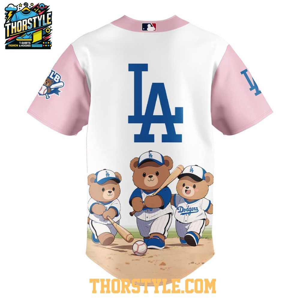 Los Angeles Dodgers Teddy Bear 2025 Dream Team Mlb Baseball Jersey - Image 3