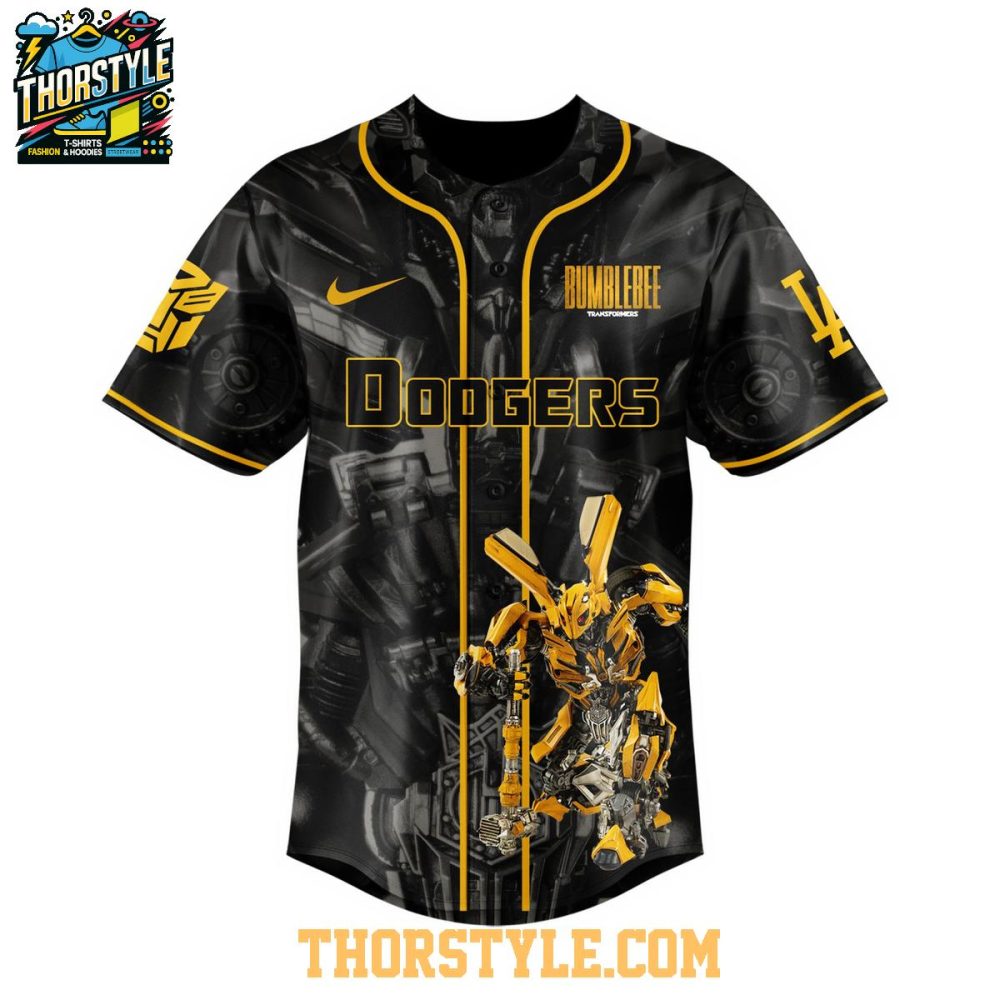 Los Angeles Dodgers Transformers 2025 Autobot Bumblebee Baseball Jersey - Image 2