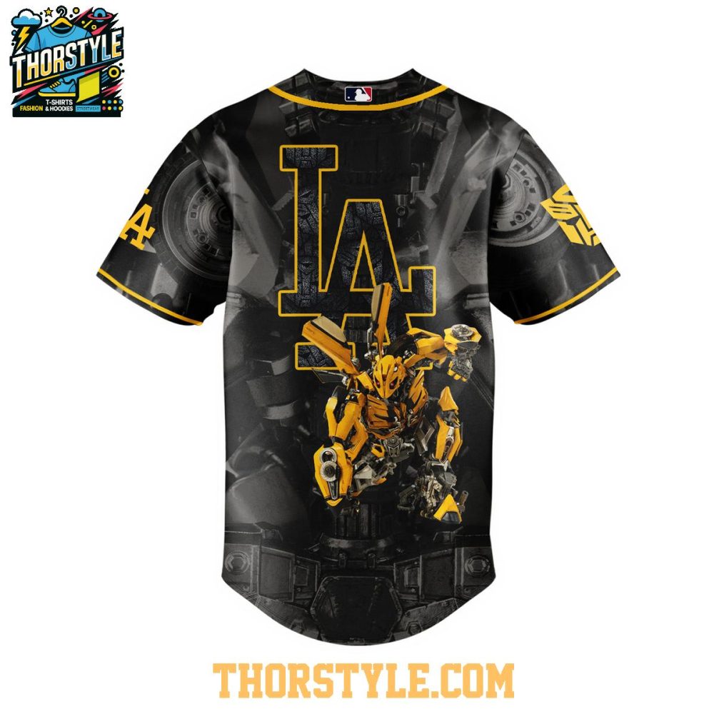 Los Angeles Dodgers Transformers 2025 Autobot Bumblebee Baseball Jersey - Image 3