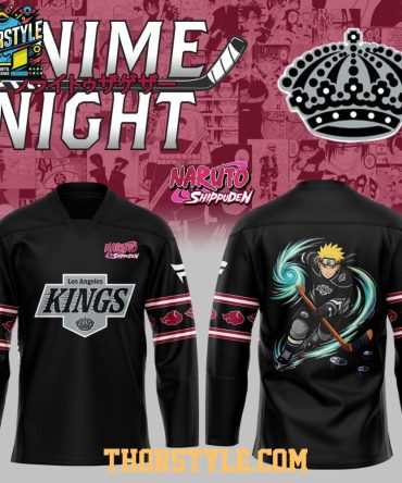 Los Angeles Kings Naruto Anime 2026 Celebrate Night Personalized Hockey Jersey