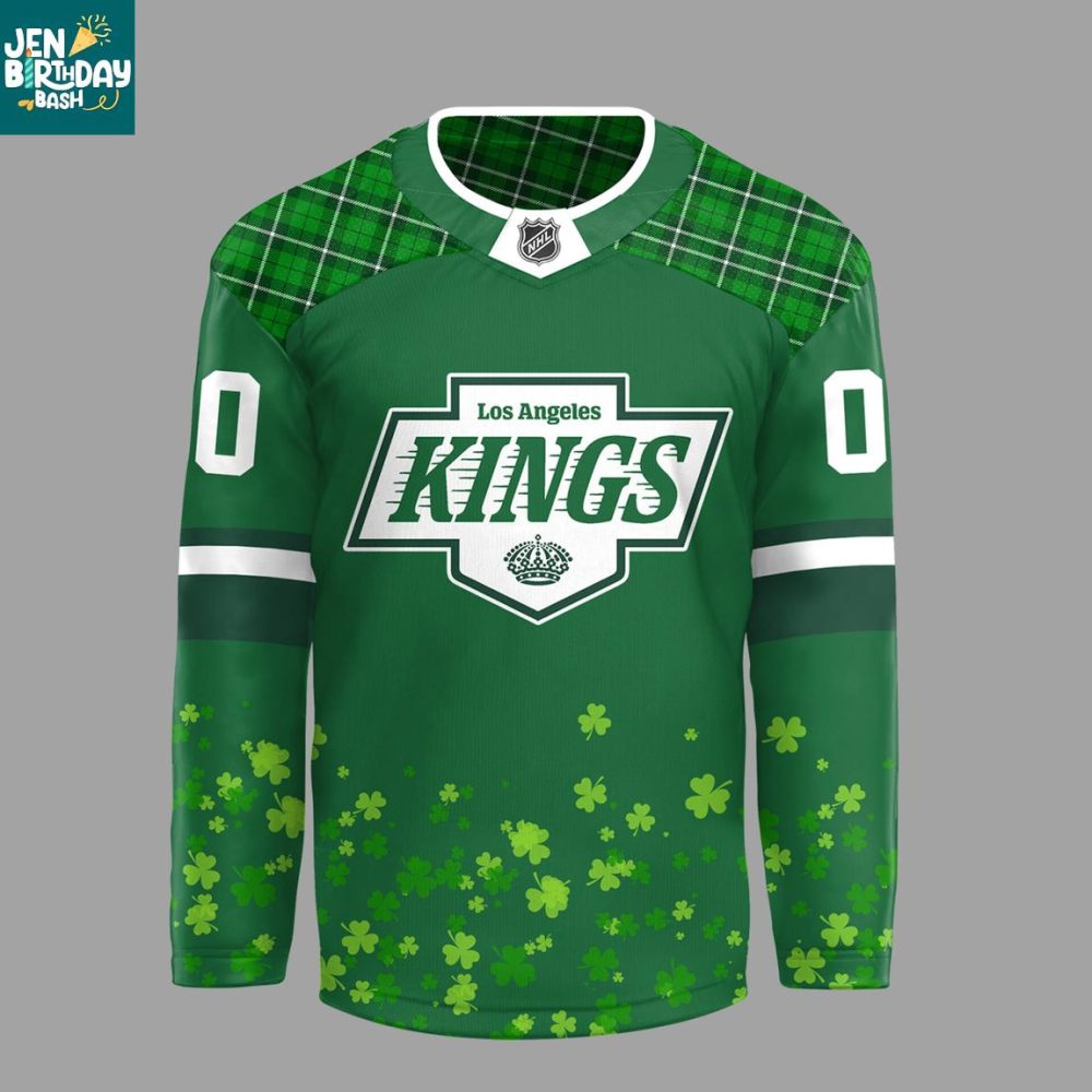 Los Angeles Kings X St. Patrick'S Day 2026 Personalized Hockey Jersey - Image 2