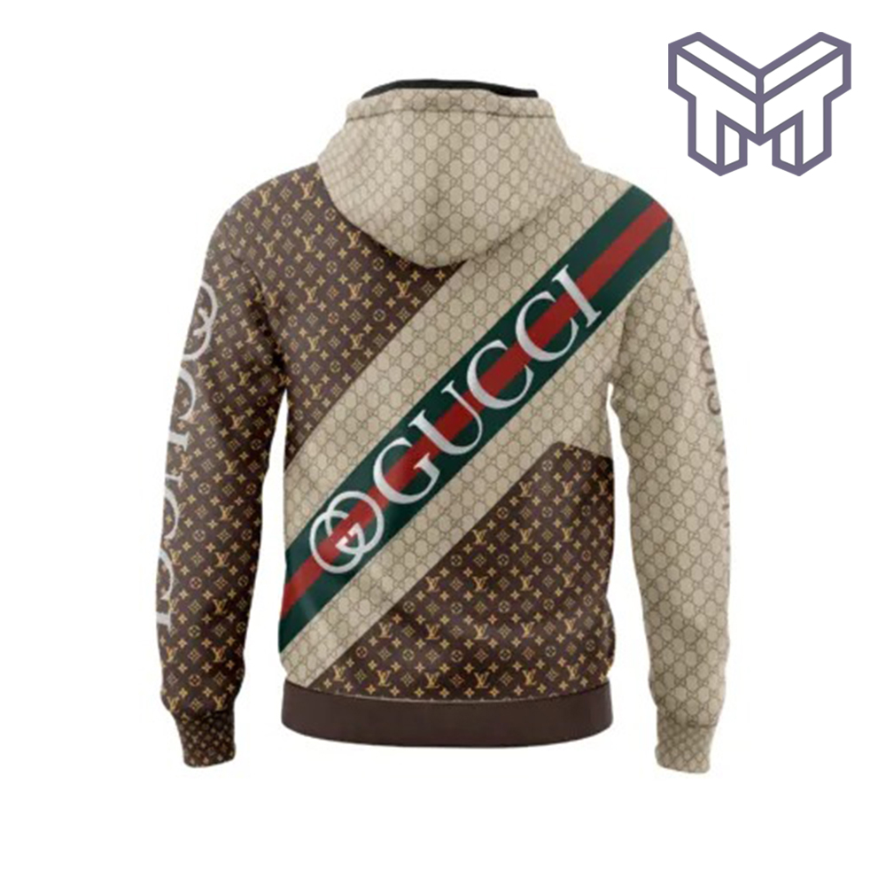 Louis Vuitton Gucci Snake Beige Brown Unisex 3D Hoodie 3D T-Shirt Zip 3D Hoodie Outfit For Men Women Luxury Brand Clothing - Image 2