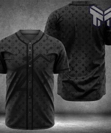 Louis Vuitton Black Baseball Jersey Shirt Lv Luxury Clothing Clothes Sport For Men Women Hot