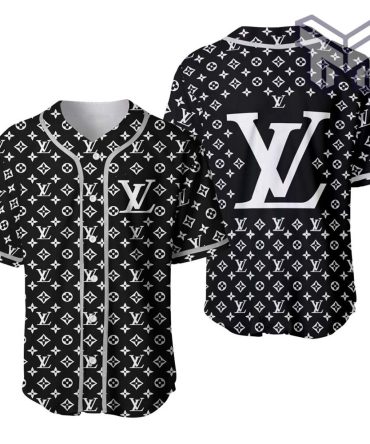 Louis Vuitton Black Baseball Jersey Shirt Lv Luxury Clothing Clothes Sport For Men Women Hot Type02