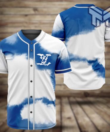 Louis Vuitton Blue Baseball Jersey Shirt Lv Luxury Clothing Clothes Sport For Men Women Hot