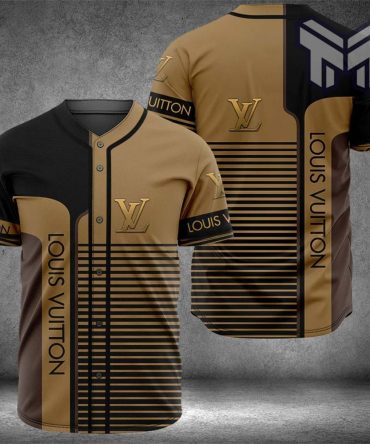 Louis Vuitton Brown Baseball Jersey Shirt Lv Luxury Clothing Clothes Sport For Men Women Hot
