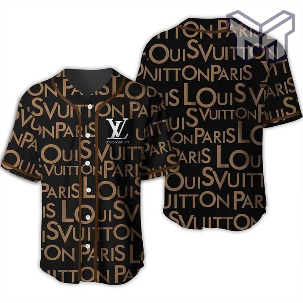 Louis Vuitton Brown Baseball Jersey Shirt Lv Luxury Clothing Clothes Sport For Men Women Hot Type01