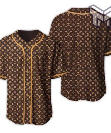 Louis Vuitton Brown Baseball Jersey Shirt Lv Luxury Clothing Clothes Sport For Men Women Hot Type02