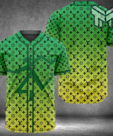 Louis Vuitton Green Baseball Jersey Shirt Lv Luxury Clothing Clothes Sport For Men Women Hot