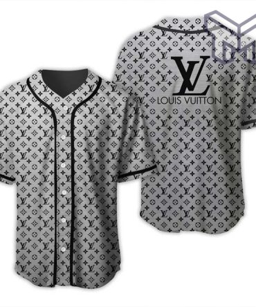 Louis Vuitton Grey Baseball Jersey Shirt Lv Luxury Clothing Clothes Sport For Men Women Hot