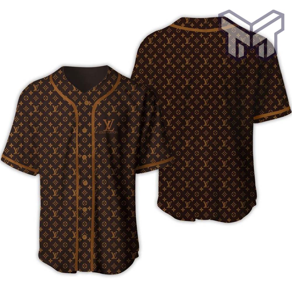Louis Vuitton Monogram Baseball Jersey Shirt Lv Luxury Clothing Clothes Sport For Men Women Hot Type01