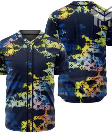 Louis Vuitton Multicolor Baseball Jersey Shirt Lv Luxury Clothing Clothes Sport For Men Women Hot